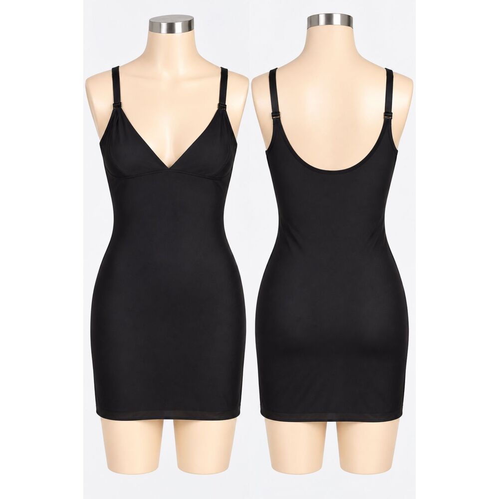 SPANX Assets Red Hot Label XL Black Shaping Slip Dress Adjustable Straps #20